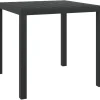 Brico Tuintafels-Vidaxl Tuintafel 80X80X74 Cm Aluminium En Hkc Zwart