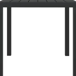 Brico Tuintafels-Vidaxl Tuintafel 80X80X74 Cm Aluminium En Hkc Zwart
