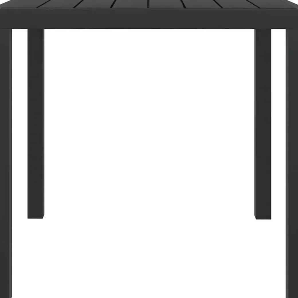 Brico Tuintafels-Vidaxl Tuintafel 80X80X74 Cm Aluminium En Hkc Zwart