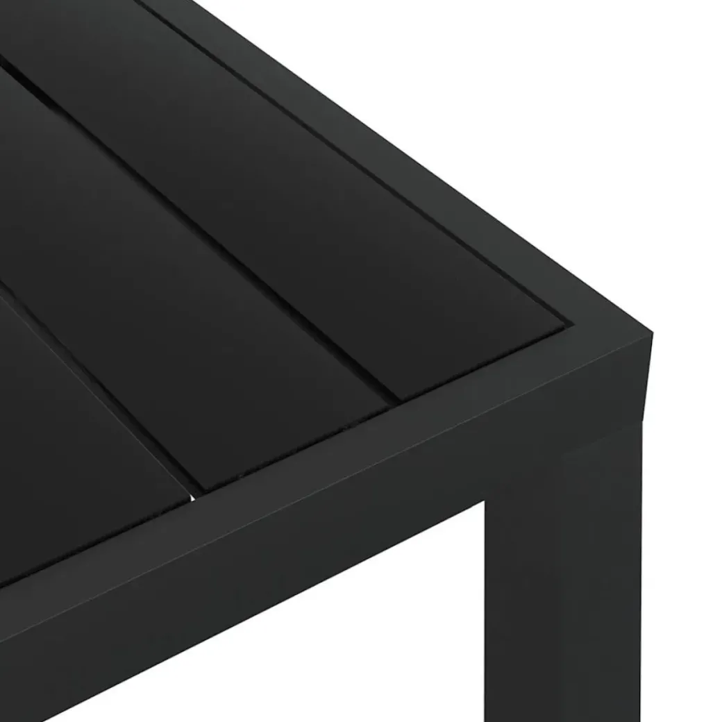 Brico Tuintafels-Vidaxl Tuintafel 80X80X74 Cm Aluminium En Hkc Zwart