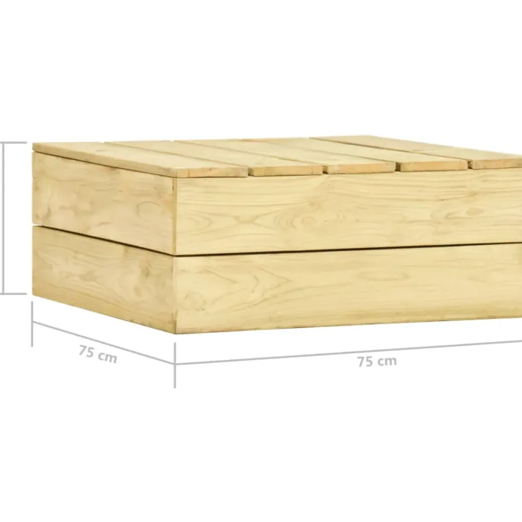 Brico Tuintafels-Vidaxl Tuintafel 75X75X31 Cm Geimpregneerd Grenenhout