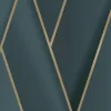 Brico Vinylbehang-Vinylbehang Chevron 3D Groen-Goud