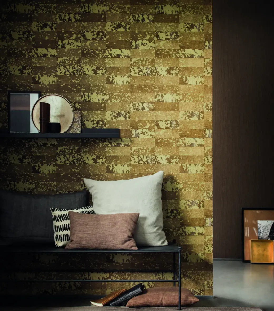 Brico Vinylbehang-Vinylbehang Op Vlies Orbit Goud