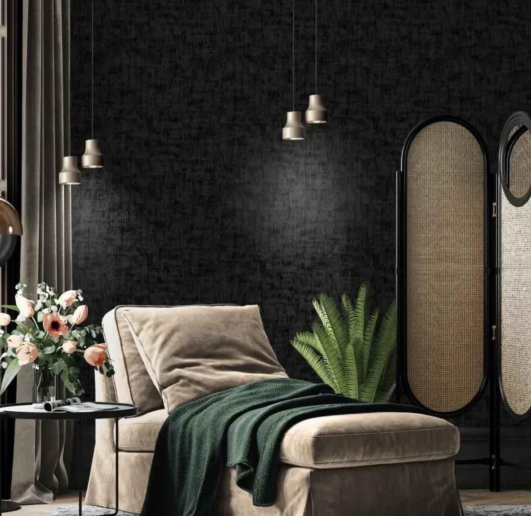 Brico Vinylbehang-Vinylbehang Zander Zwart