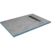 Vlakke Betegelbare Douchebbak Met Lineair Verloop 120X 80 Cm Grijs|Brico Discount