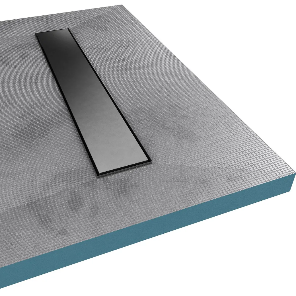 Vlakke Betegelbare Douchebbak Met Lineair Verloop 120X 80 Cm Grijs|Brico Discount
