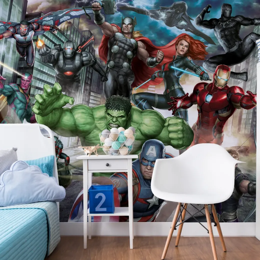 Brico Behang Kinderkamer-Vliesbehang Marvel Avengers Assemble Mural