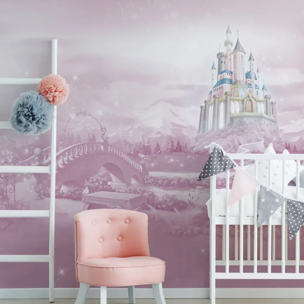 Brico Behang Kinderkamer-Vliesbehang Princess Castle Mural