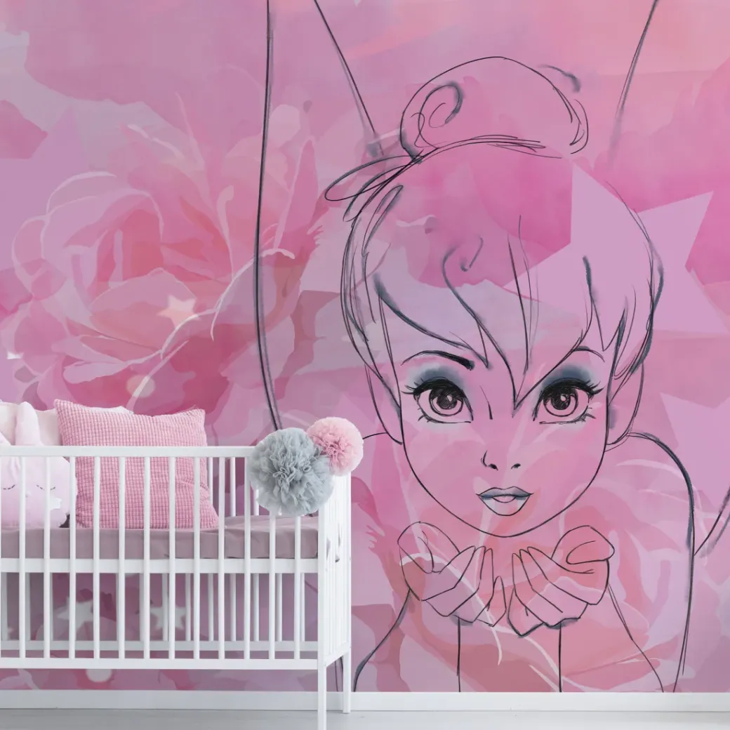Brico Behang Kinderkamer-Vliesbehang Tinkerbell Watercolour Mural