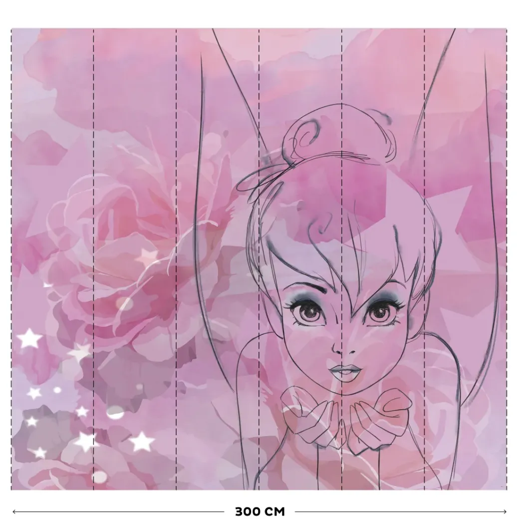 Brico Behang Kinderkamer-Vliesbehang Tinkerbell Watercolour Mural
