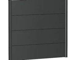 Wandpaneel Tuinscherm Donkergrijs Metallic 100X90|Brico New