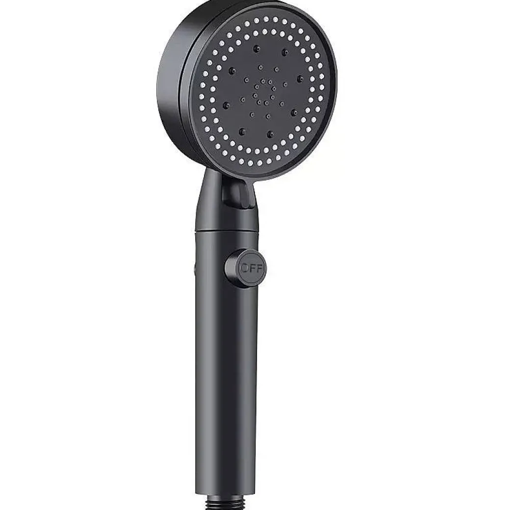 Waterbesparende Douchekop Set - Mat Zwart - 5 Straalstanden|Brico Best