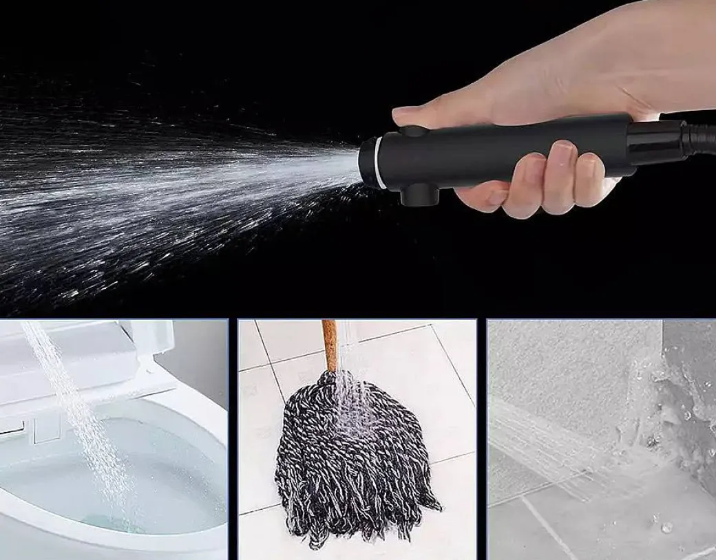 Waterbesparende Douchekop Set - Mat Zwart - 5 Straalstanden|Brico Best