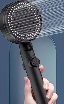 Waterbesparende Douchekop Set - Mat Zwart - 5 Straalstanden|Brico Best