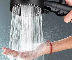 Waterbesparende Douchekop Set - Mat Zwart - 5 Straalstanden|Brico Best