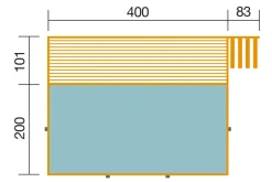 Brico Opzetzwembaden Met Pomp-Weka Massief Houten Zwembad 595 Maat 1, Blauw/Mosica