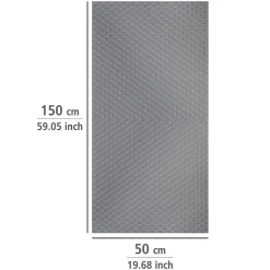 Wenko Antislipmat Grijs Extra Sterk 50X150Cm|Brico