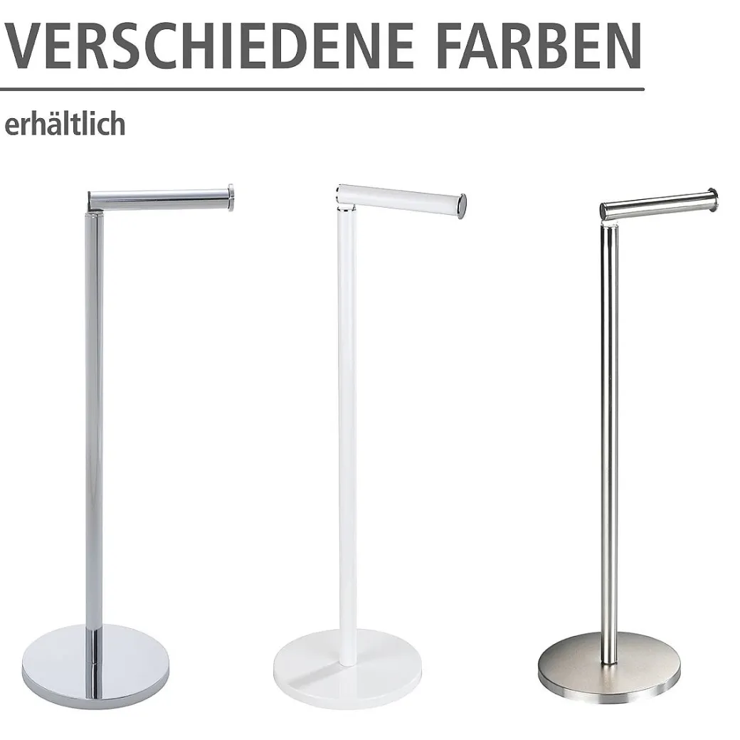 Wenko Staande Toiletrolhouder 2-In-1 Rvs Glanzend|Brico Outlet