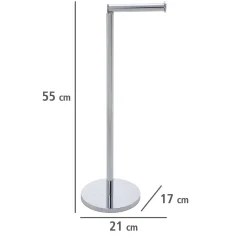 Wenko Staande Toiletrolhouder 2-In-1 Rvs Glanzend|Brico Outlet