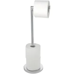 Wenko Staande Toiletrolhouder 2-In-1 Rvs Glanzend|Brico Outlet