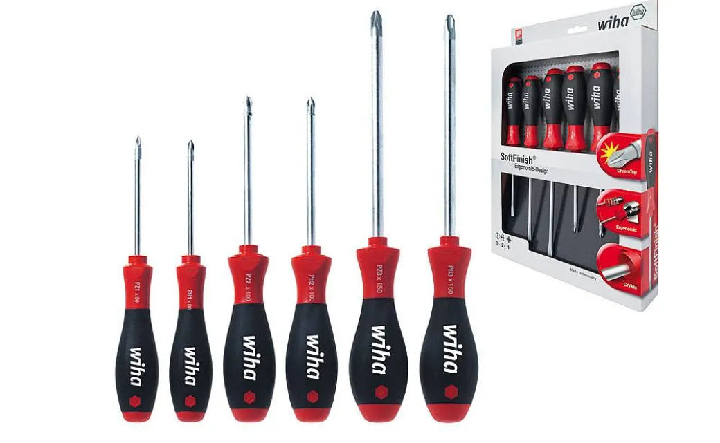 Wiha Schroevendraaierset Softfinish 26146 – 6 Stuks|Brico