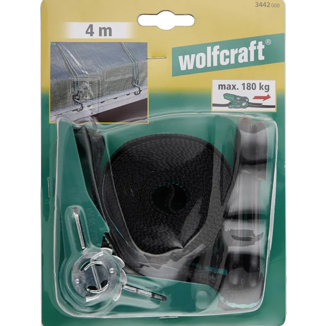 Brico Spanbanden-Wolfcraft Spanband Met Haak 4M