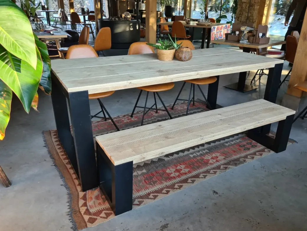 Brico Tuinbanken-Wood4You - Bankje - New Orleans - Steigerhout 130Lx40Hx38D Cm