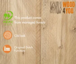 Brico Tuinbanken-Wood4You - Bankje - New Orleans - Steigerhout 130Lx40Hx38D Cm