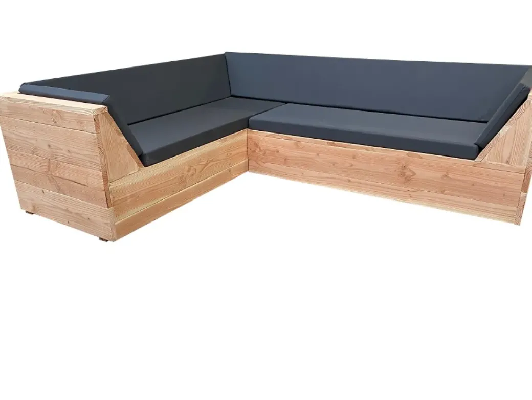 Brico Loungesets-Wood4You-Loungeset 6 Douglas 210X210 Cm-Incl Kussens