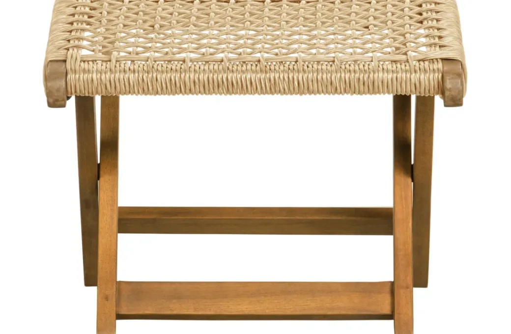 Brico Tuinbanken-Woood Tuinvoetenbank Ruit Lois - Hout - Naturel - 34X45X44