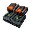 Worx 2 Batterijen + Dubbele Lader Wa3611 20V 4Ah|Brico New