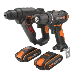 Worx Accuboormachine + Boorhamer Combo Kit Wx927 20V (2 Accu'S)|Brico Outlet