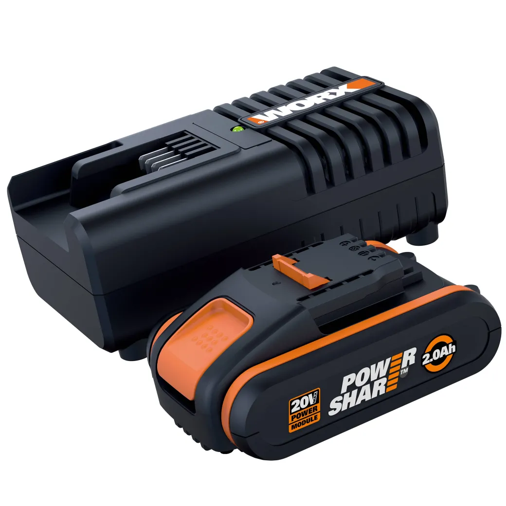 Worx Batterij + Lader Wa3601 20V 2Ah|Brico Hot