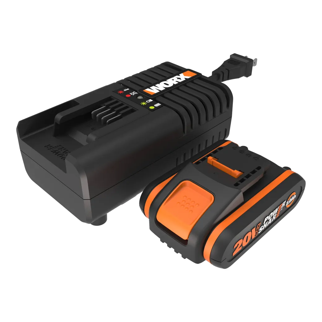 Worx Batterij En Lader Wa3601 20V 2Ah|Brico