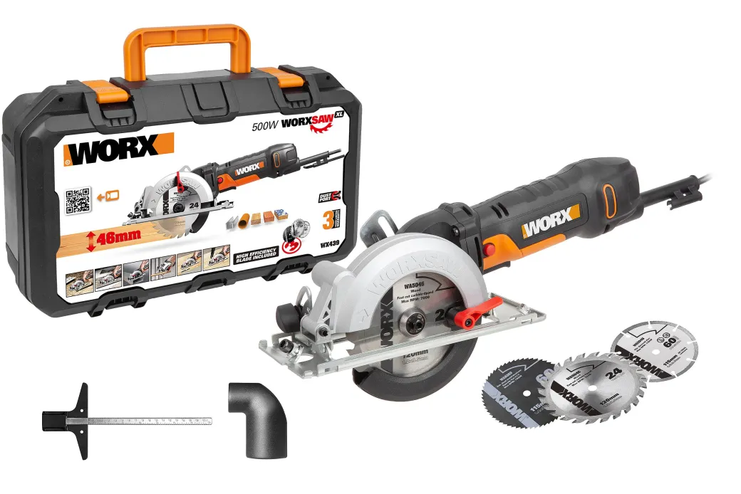 Worx Cirkelzaag Wx439Xl 500W|Brico Online