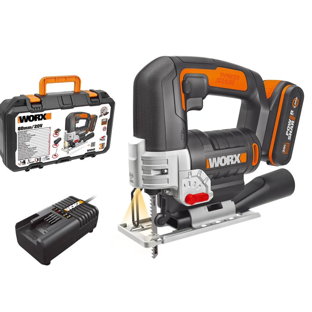 Worx Decoupeerzaag Op Accu Wx543 20V (1 Accu)|Brico Online