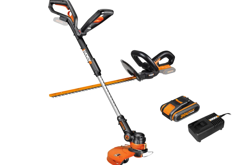 Worx Grastrimmer Op Accu Wg914E 20V + Heggenschaar Op Accu Wg259E.5 20V|Brico