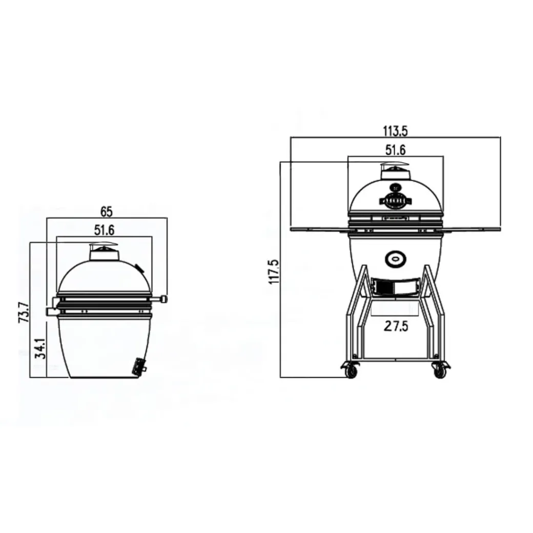 Brico Keramische Barbecue-Yakiniku Kamado Barbecue 16 M