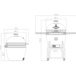 Brico Keramische Barbecue-Yakiniku Kamado Barbecue 22 Xl