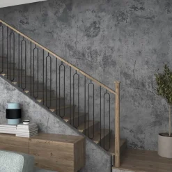 Brico Vinylbehang-Zelfklevend Behang - Pvc - Betonlook - Cemento Grigio Scuro - 122Cmx10M