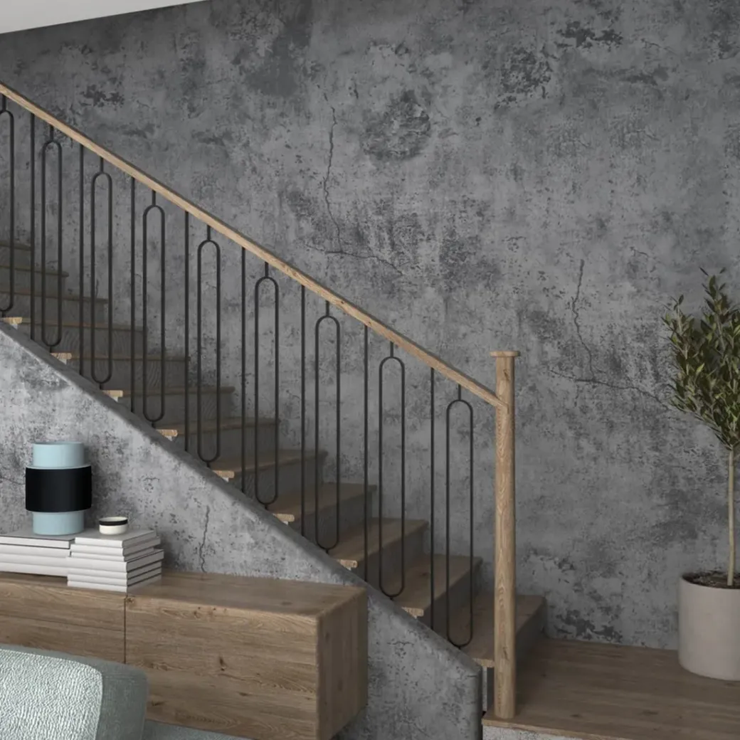 Brico Vinylbehang-Zelfklevend Behang - Pvc - Betonlook - Cemento Grigio Scuro - 122Cmx10M
