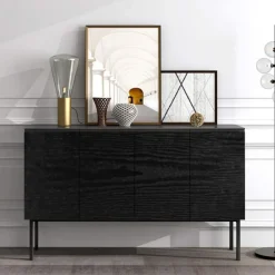 Brico Vinylbehang-Zelfklevend Behang - Vinyl - Zwart - Zwart Houtlook - Houtlook - Legno Nero - 122Cmx10M