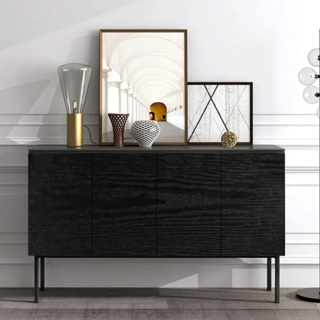 Brico Vinylbehang-Zelfklevend Behang - Vinyl - Zwart - Zwart Houtlook - Houtlook - Legno Nero - 122Cmx10M