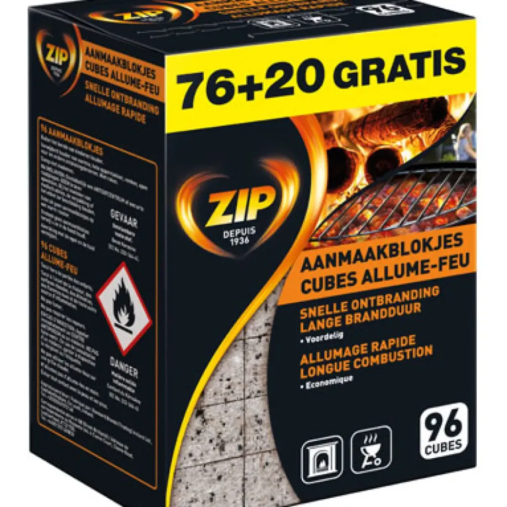 Brico Brandstoffen<Zip Aanmaakblokjes 'Energy Original' - 96 Stuks