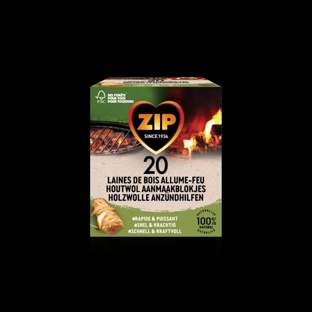 Brico Brandstoffen<Zip Aanmaakblokjes 'Fireball' - 20 Stuks