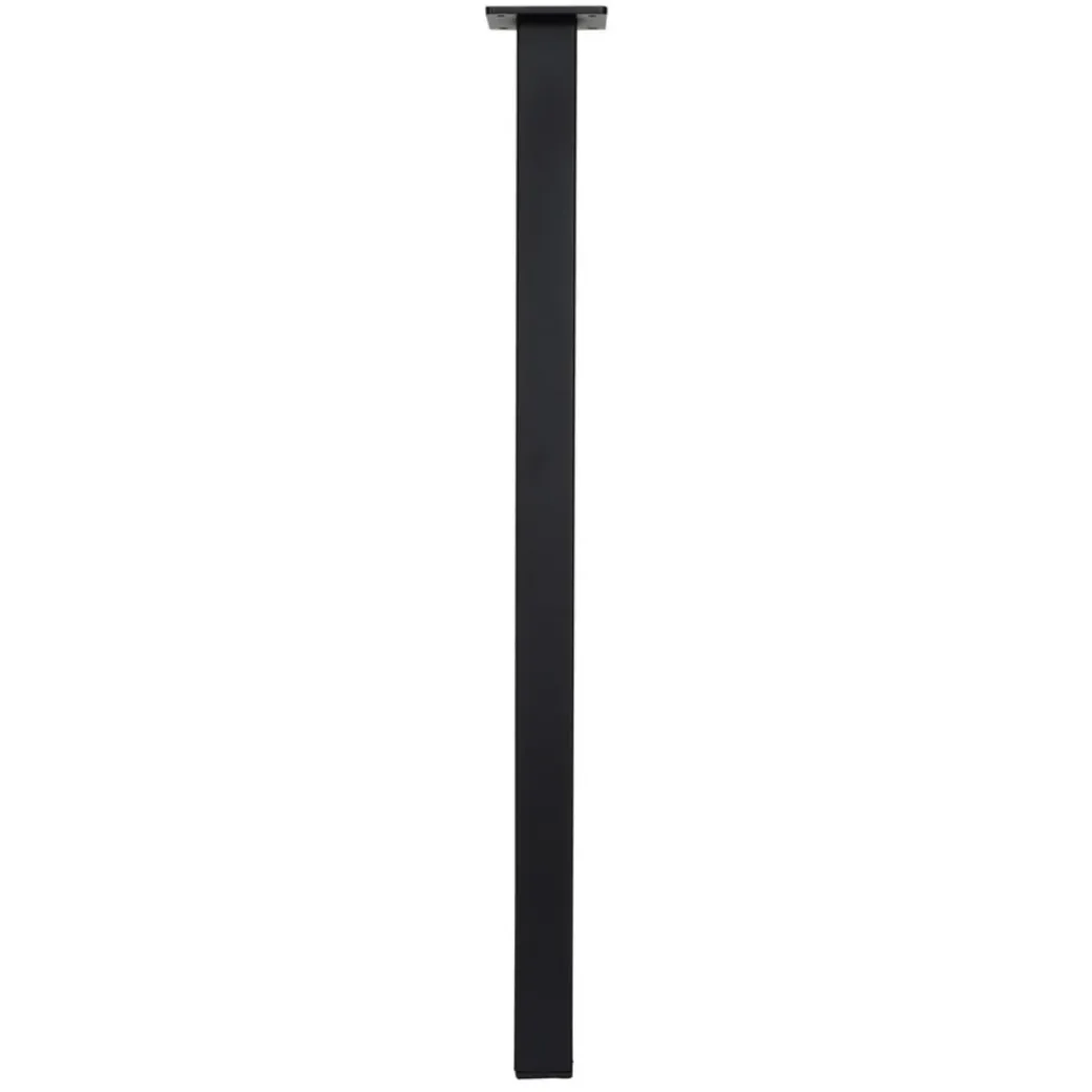 Brico Meubelpoten-Zwarte Tafelpoot Vierkant - 40 X 40 X 720 Mm