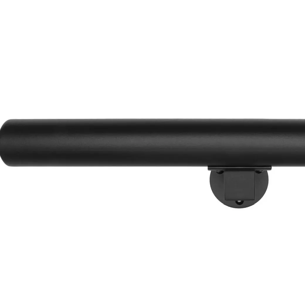 Brico Trapleuningen-Zwarte Trapleuning 200 Cm + 2 Houders